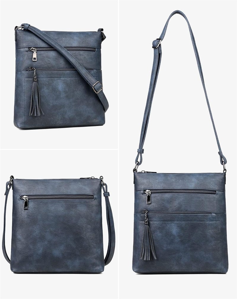 MASINTOR Crossbody Purses for Women, Multi Pocket Casual Crossbody Bag, Adjustable Strap Shoulder Bag with Tassel - Image 5